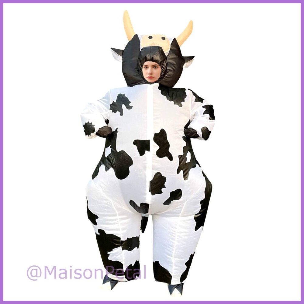 Inflatable Cow Costume 100% Polyester for Halloween Cosplay Party
